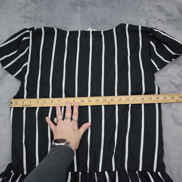 Clothing Obsessed Company Romper Womens 3XL Black Short Cap Sleeve V Neck Outfit - Picture 5 of 16